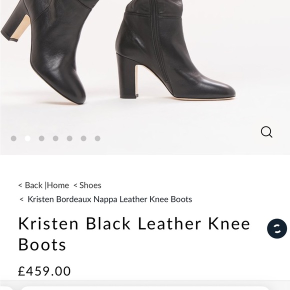 LK Bennett Kristen nappa leather tall boots with block heels - Picture 5 of 6